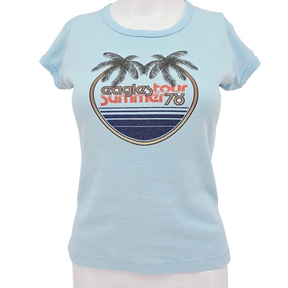 Eagles 1978 Summer Tour Original Concert Tee Blue M - Picture 1 of 4